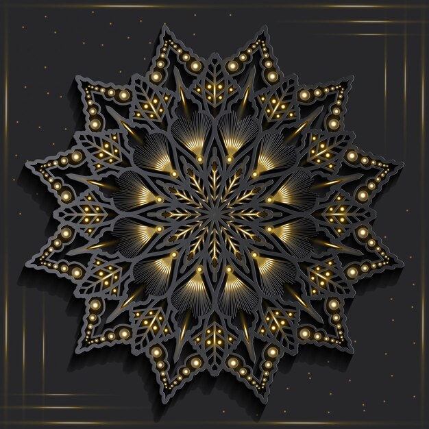 Mandala con efecto 3D