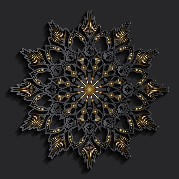 Mandala con efecto 3D