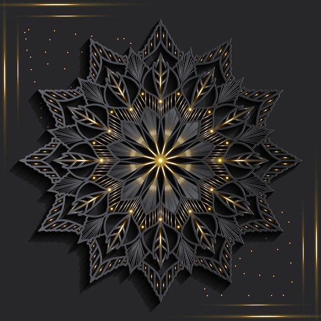 Mandala con efecto 3D