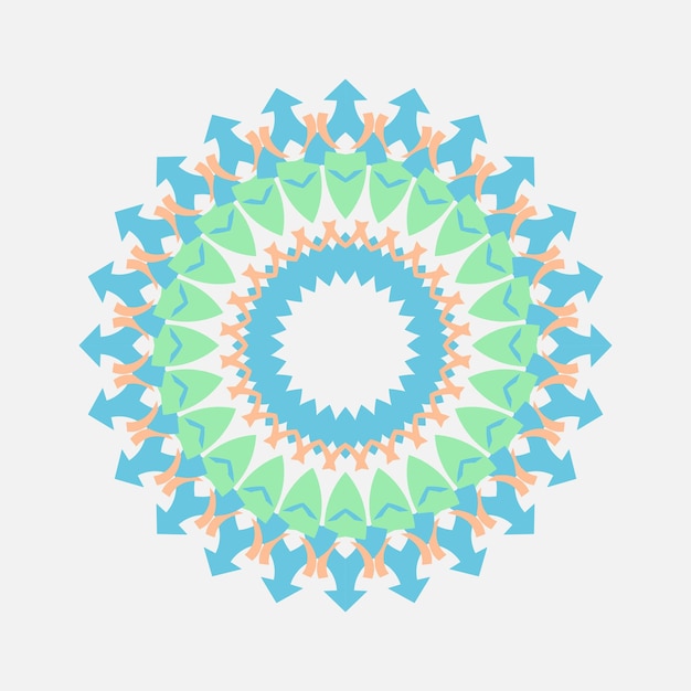 mandala elegante sobre fondo blanco aislado Vector boho mandala en colores vintage