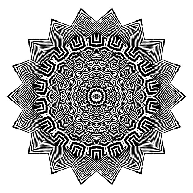Mandala elegante con vector de patrón de cebra