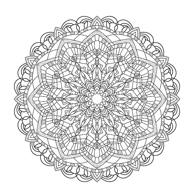 Mandala Elemento decorativo étnico Fondo dibujado a mano Islam Árabe Motivos otomanos indios