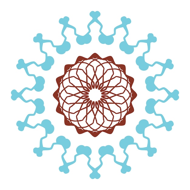 Mandala Elemento decorativo étnico Fondo dibujado a mano