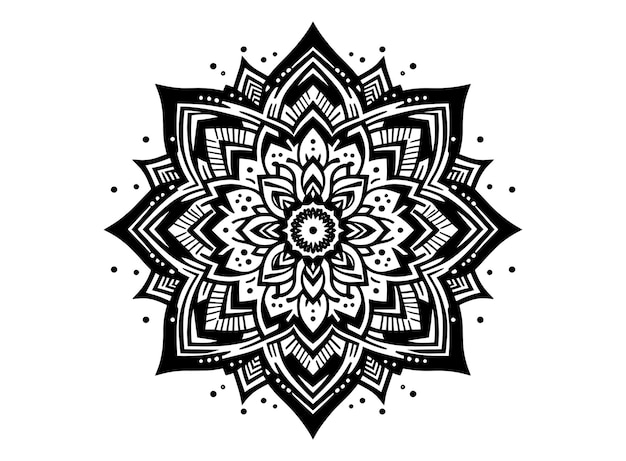 Mandala Elemento decorativo étnico telón de fondo dibujado a mano Islam árabe motivos indios y otomanos