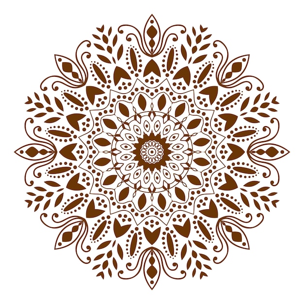 Mandala Elementos decorativos étnicos ornamento redondo ornamento circular yoga diseño meditación indio árabe henna asiático islam bohemio tribal religión motivo Fondo blanco Ilustración vectorial