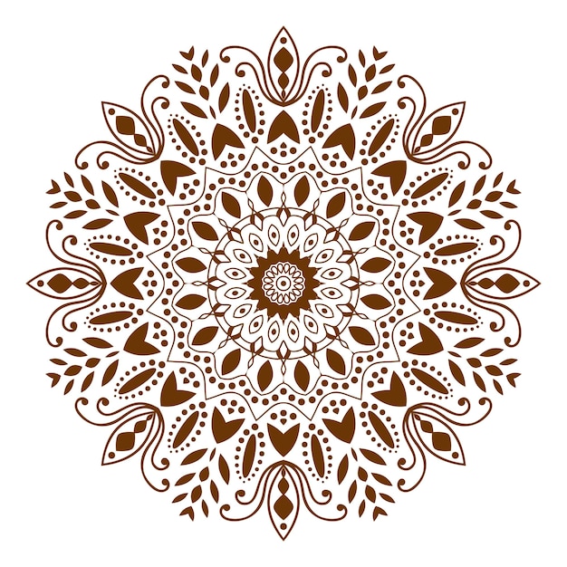 Mandala Elementos decorativos étnicos ornamento redondo ornamento circular yoga diseño meditación indio árabe henna asiático islam bohemio tribal religión motivo Fondo blanco Ilustración vectorial