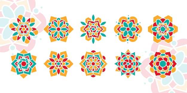 El mandala es colorido.
