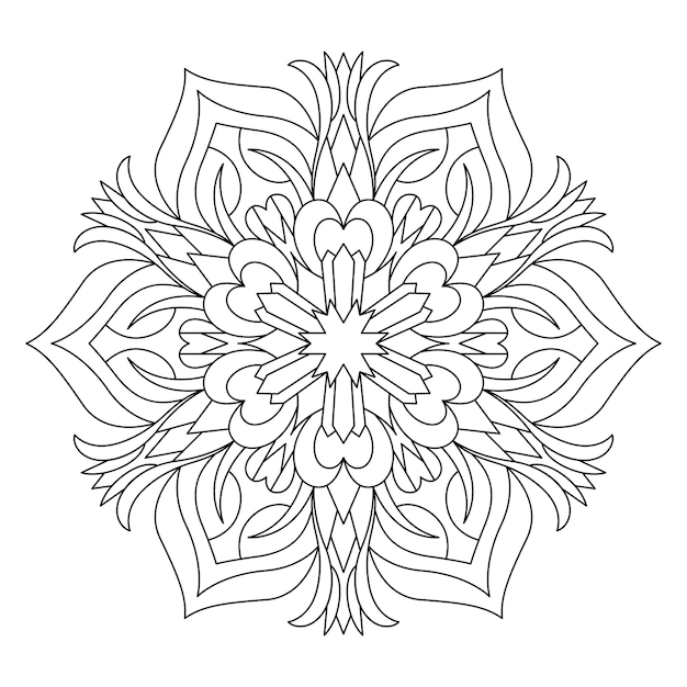 Mandala estrella imprimible para colorear página para adultos