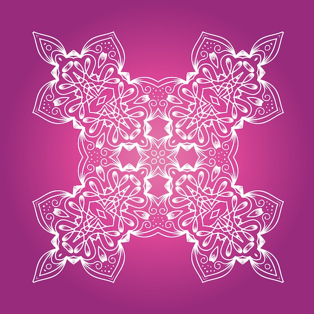 Mandala étnica de meditación fractal