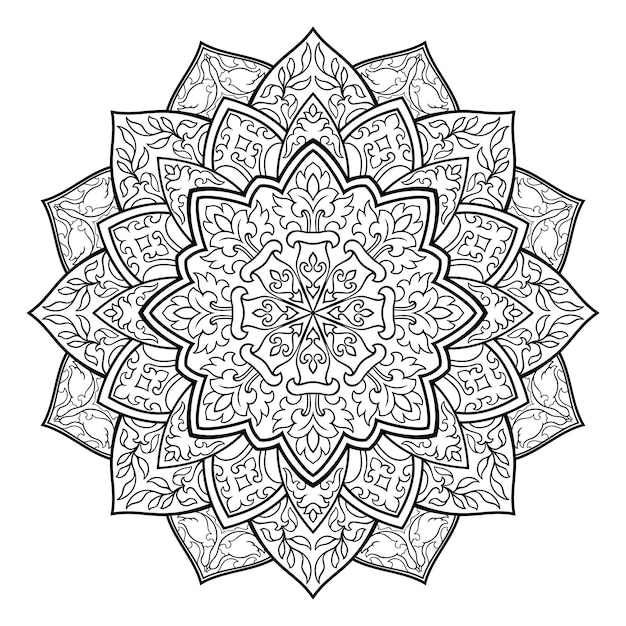 Mandala étnica oriental. elemento de diseño.