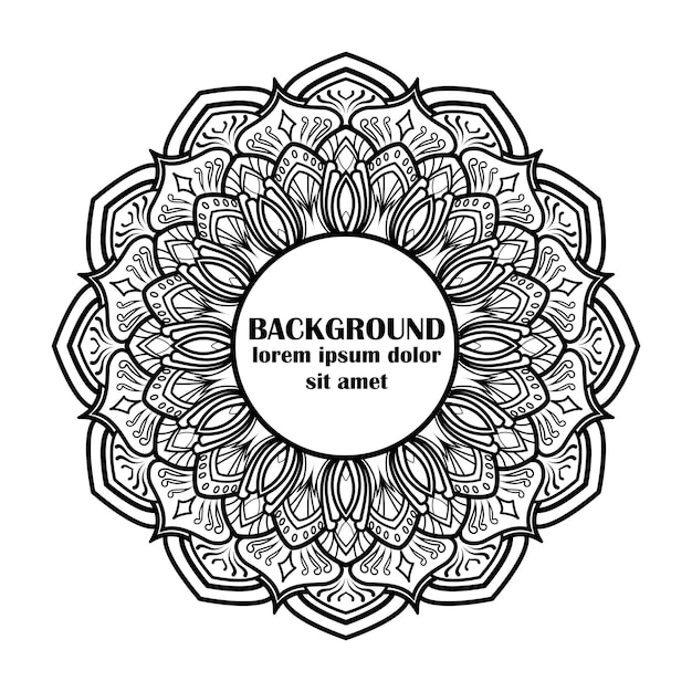 Mandala étnica vectorial Diseño de fondo floral