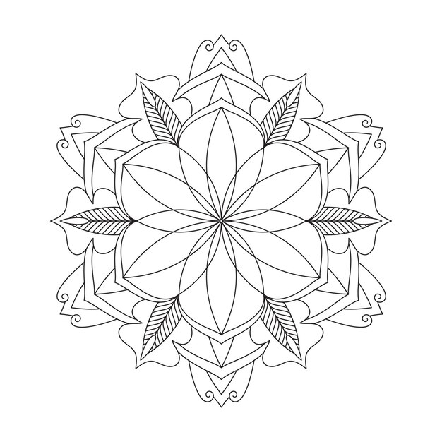 Vector mandala fácilmente editable y redimensionable