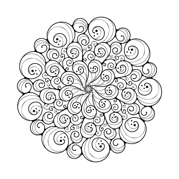 Mandala de fantasía para colorear libro.