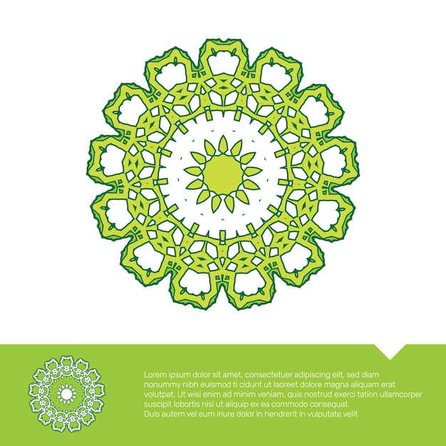 Mandala floral circular página para colorear ilustración vectorial