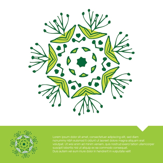Mandala Floral Circular Página Para Colorear Ilustración Vectorial