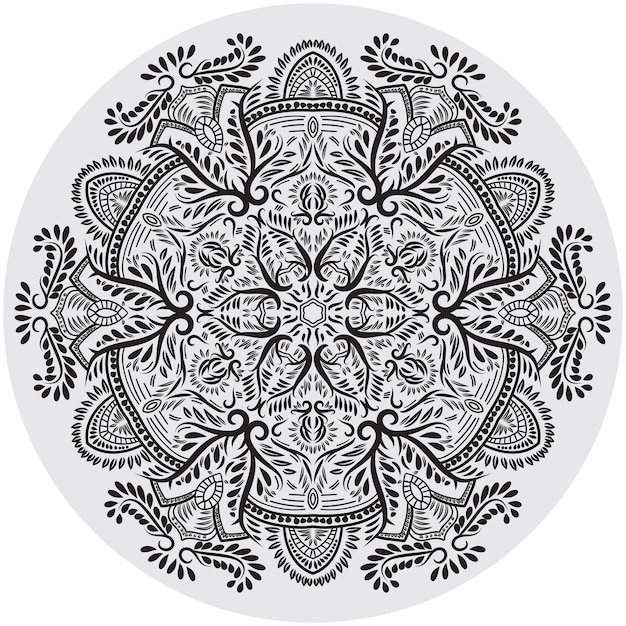 Mandala floral del círculo