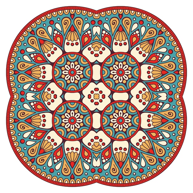 Mandala floral colorido