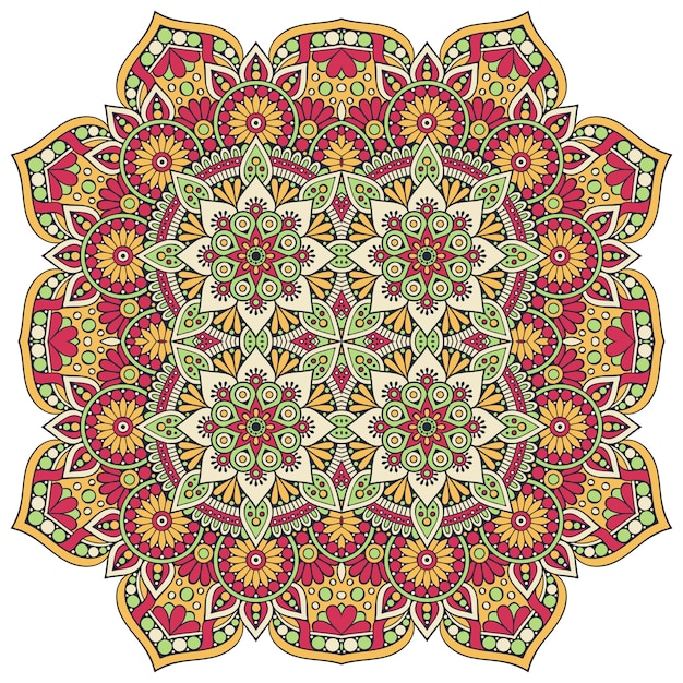 mandala floral colorido