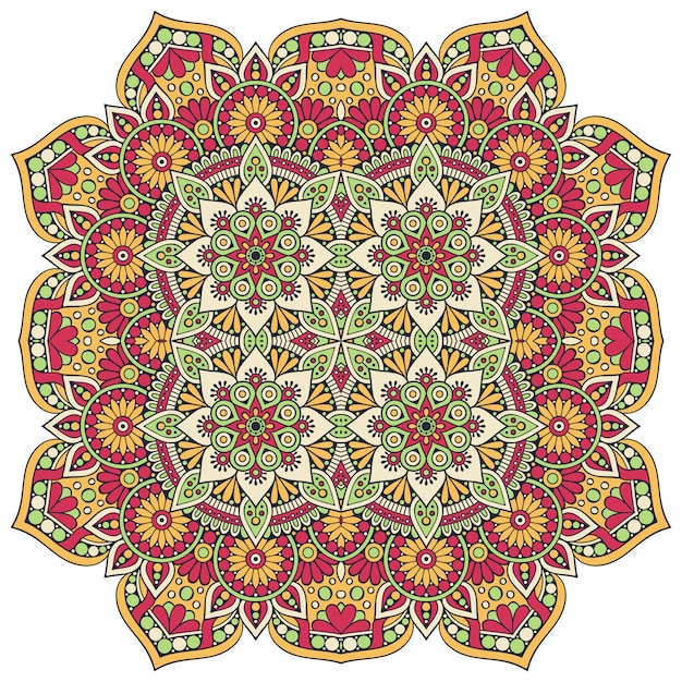 mandala floral colorido