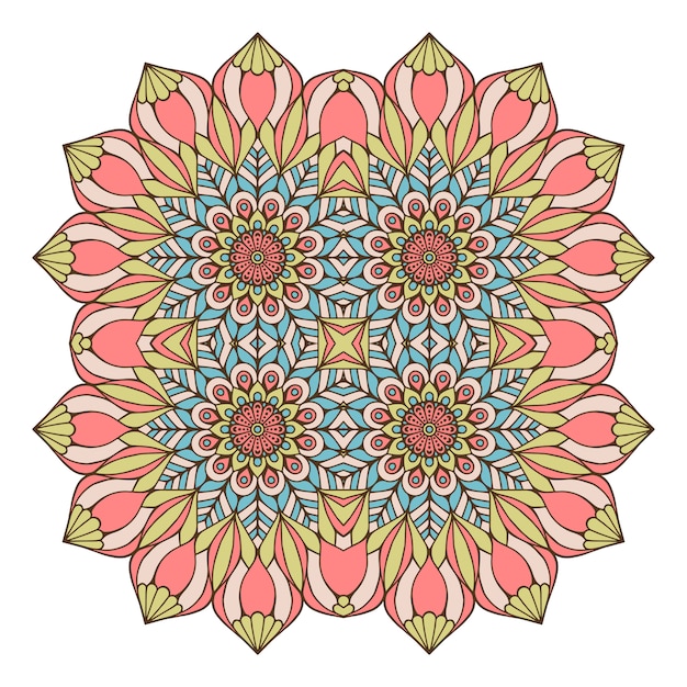mandala floral colorido