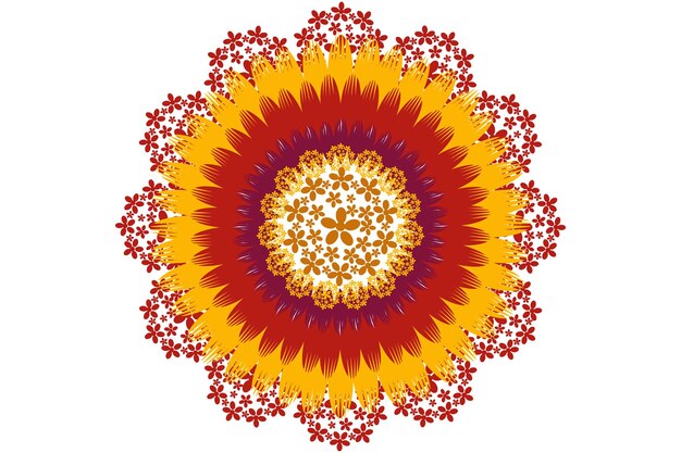Vector mandala floral e imagen de lujo fondo transparente dorado patrón islámico para tarjeta de invitación en