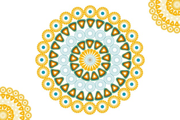 Mandala floral e imagen de lujo Fondo transparente dorado Patrón islámico para tarjeta de invitación en