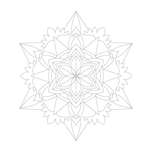 Mandala floral fácilmente editable y redimensionable