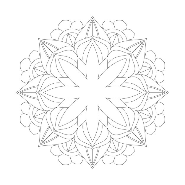 Mandala floral fácilmente editable y redimensionable