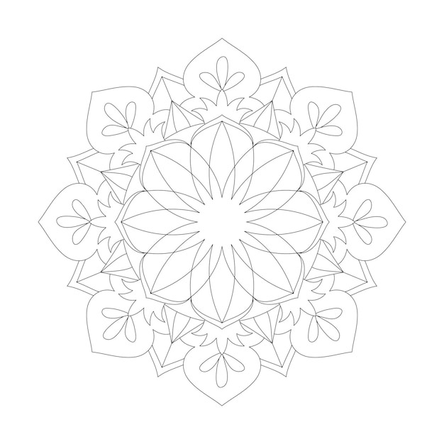 Mandala floral fácilmente editable y redimensionable