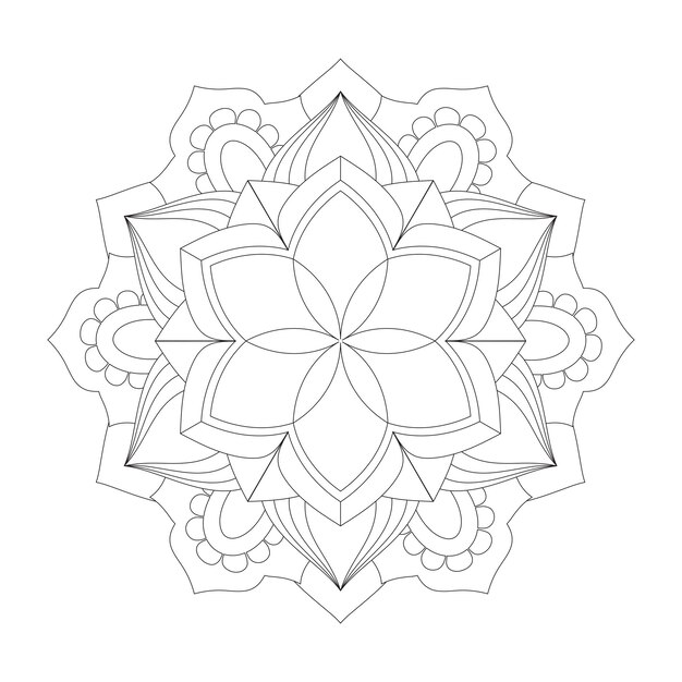 Mandala floral fácilmente editable y redimensionable