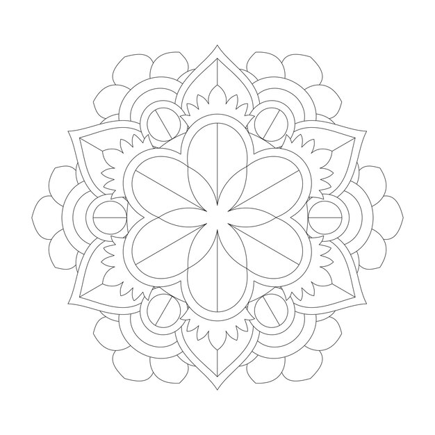 Mandala floral fácilmente editable y redimensionable