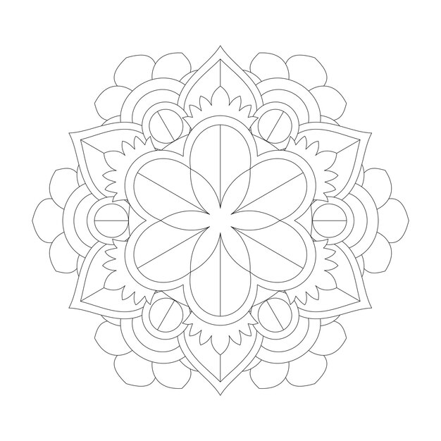 Mandala floral fácilmente editable y redimensionable