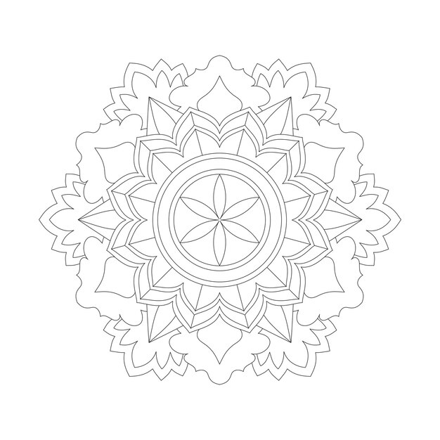Mandala floral fácilmente editable y redimensionable