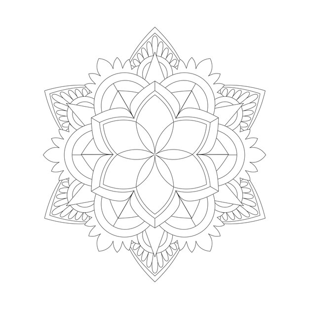 Mandala floral fácilmente editable y redimensionable