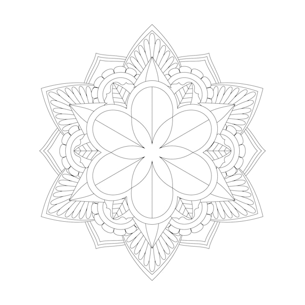 Mandala floral fácilmente editable y redimensionable