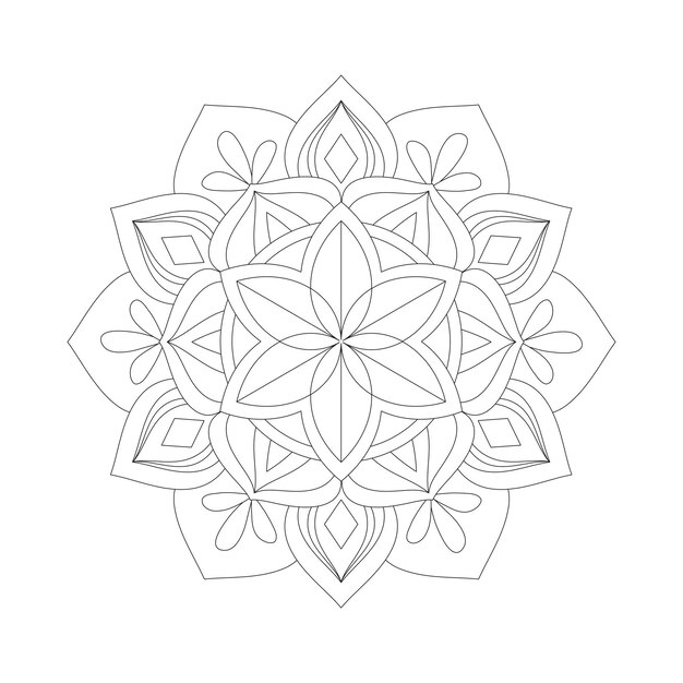 Mandala floral fácilmente editable y redimensionable