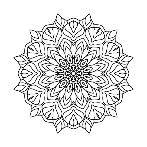 Mandala floral fácilmente editable y redimensionable