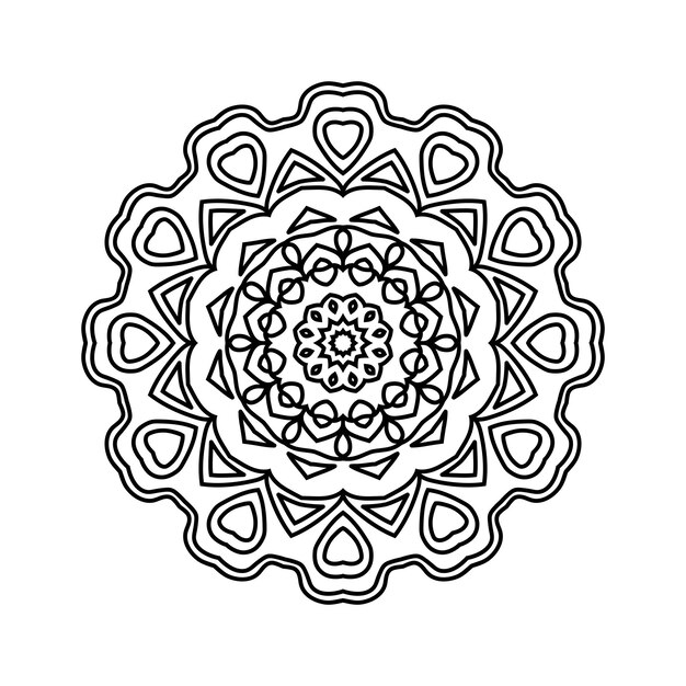 Mandala floral fácilmente editable y redimensionable