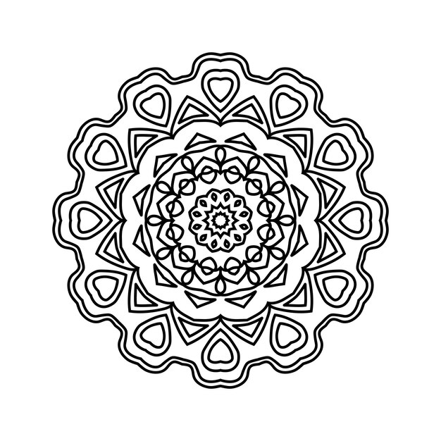 Mandala floral fácilmente editable y redimensionable