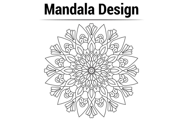Mandala floral Hoja Flor Mandala Vector Mandala ilustración vectorial Mandala Flor inusual
