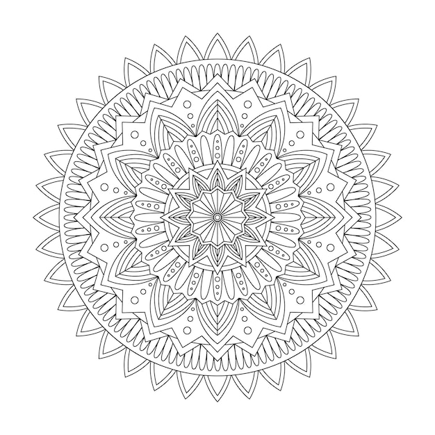 Mandala floral, ilustración vectorial