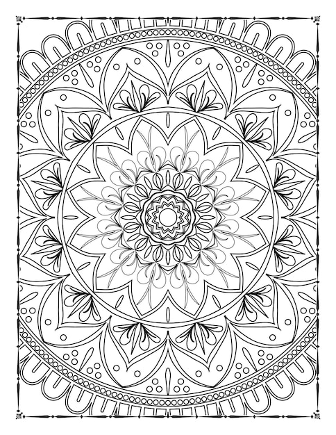 Mandala floral página para colorear adultos kdp adulto mandala página para colorear kdp interior. mandalas para colorear