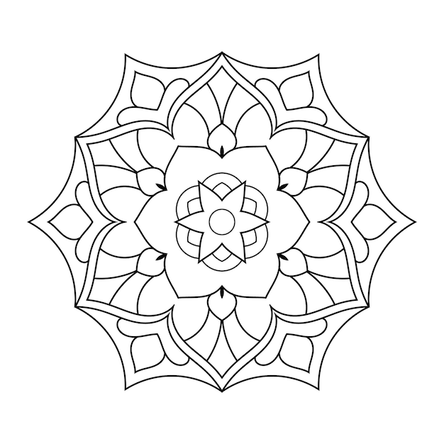 Mandala floral página para colorear