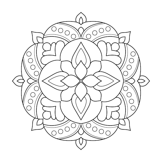 Mandala Floral Página Para Colorear