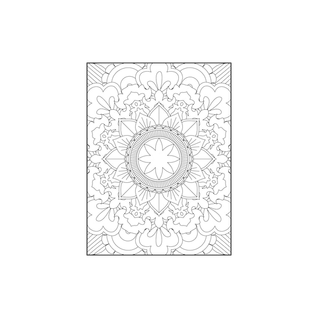 Mandala floral página para colorear