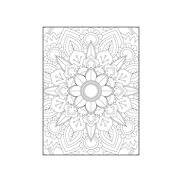 Mandala floral página para colorear