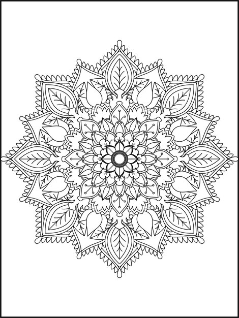 Mandala Floral Página Para Colorear