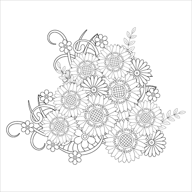 Mandala Floral Página Para Colorear