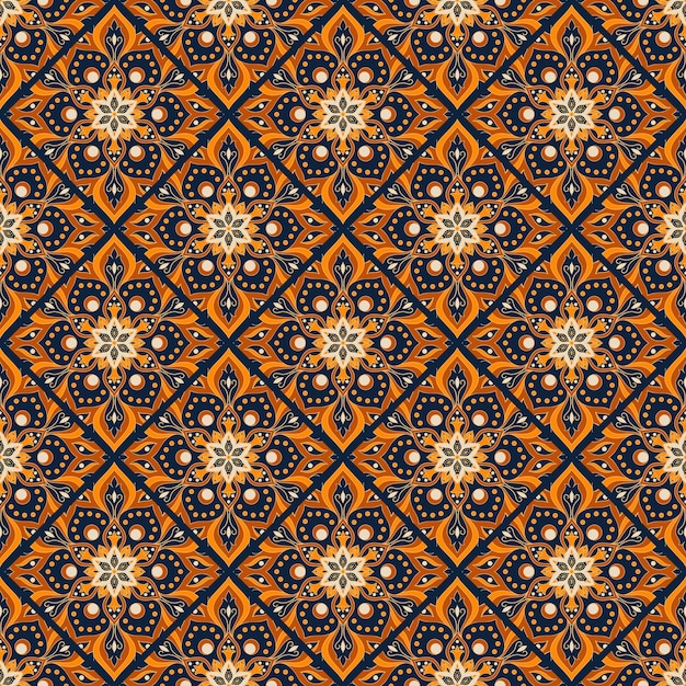 mandala floral de patrones sin fisuras