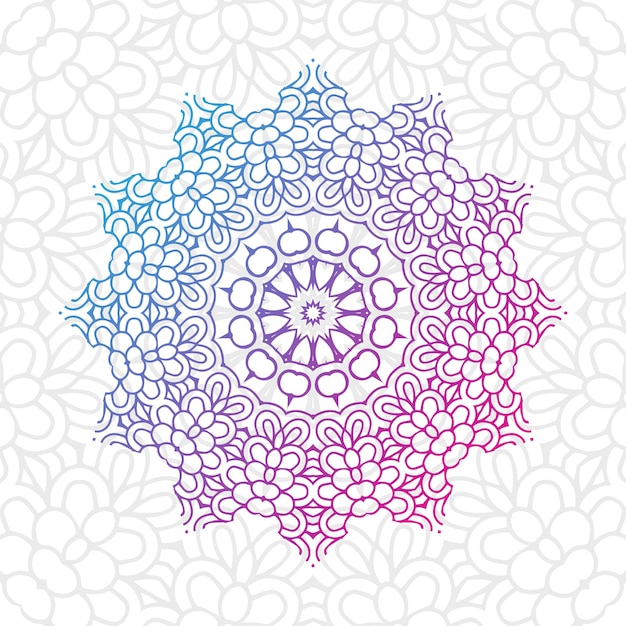 mandala floral patrones de relajación diseño único con fondo blanco Patrón dibujado a mano